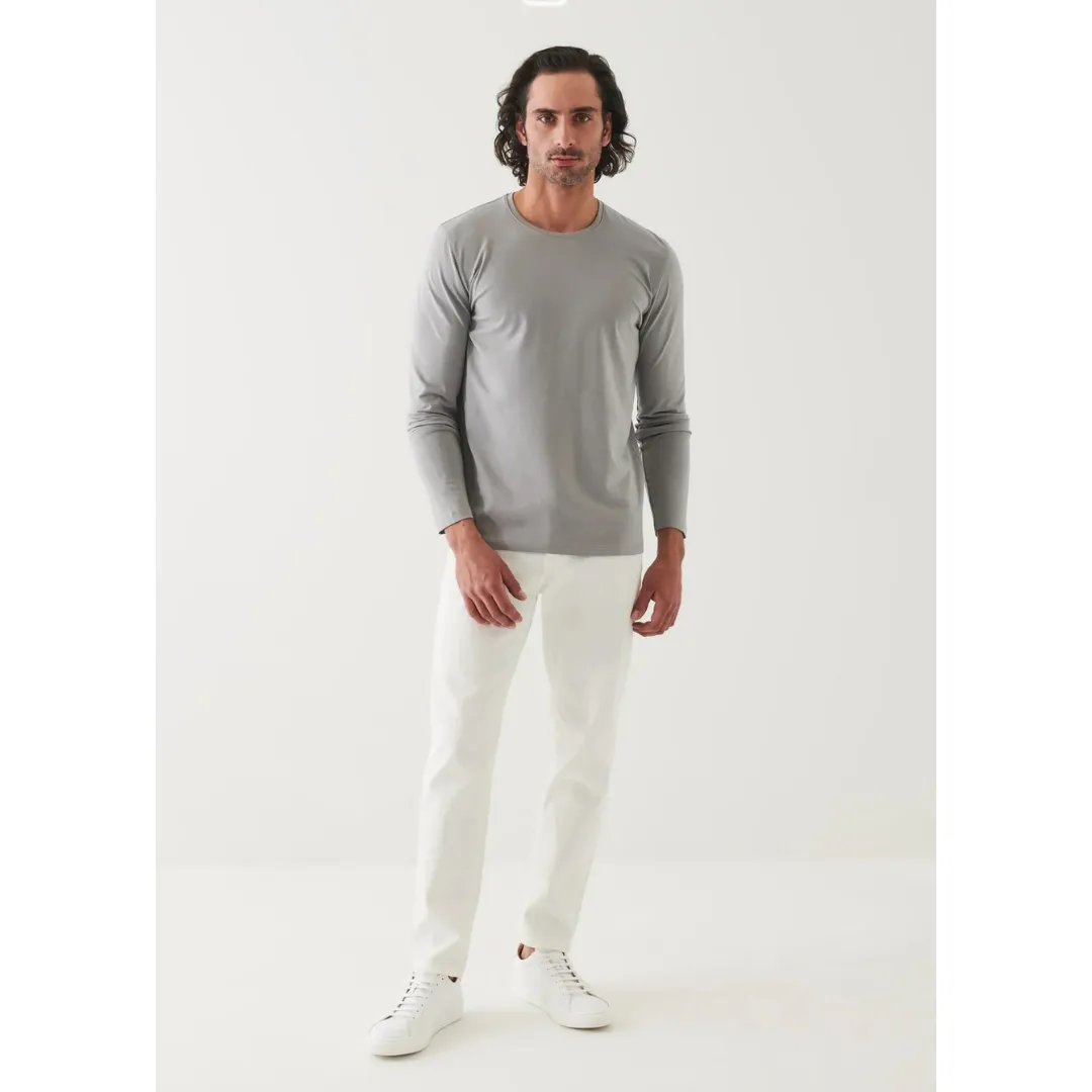 Patrick Assaraf Pima Cotton Stretch Long Sleeve T-Shirt