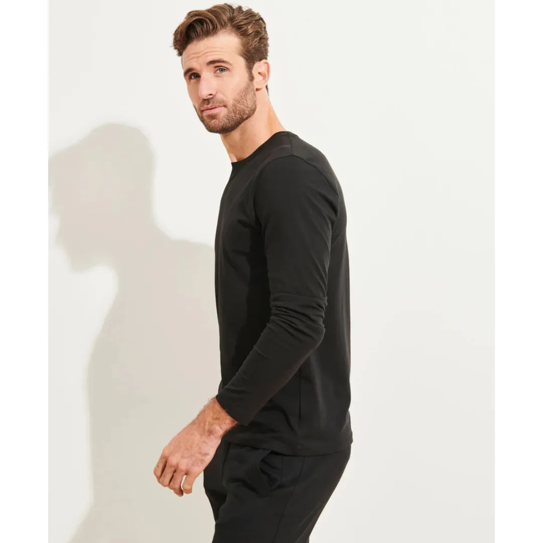 Patrick Assaraf Pima Cotton Stretch Long Sleeve T-Shirt