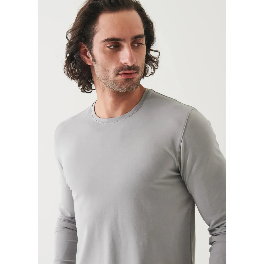 Patrick Assaraf Pima Cotton Stretch Long Sleeve T-Shirt