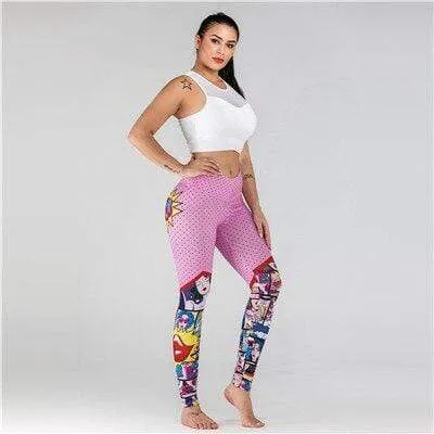 Pop Art Print High Waist Leggings