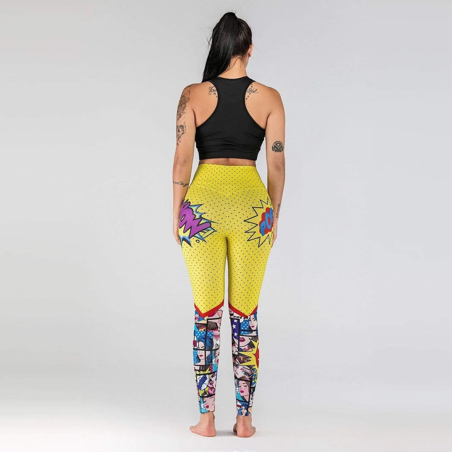 Pop Art Print High Waist Leggings