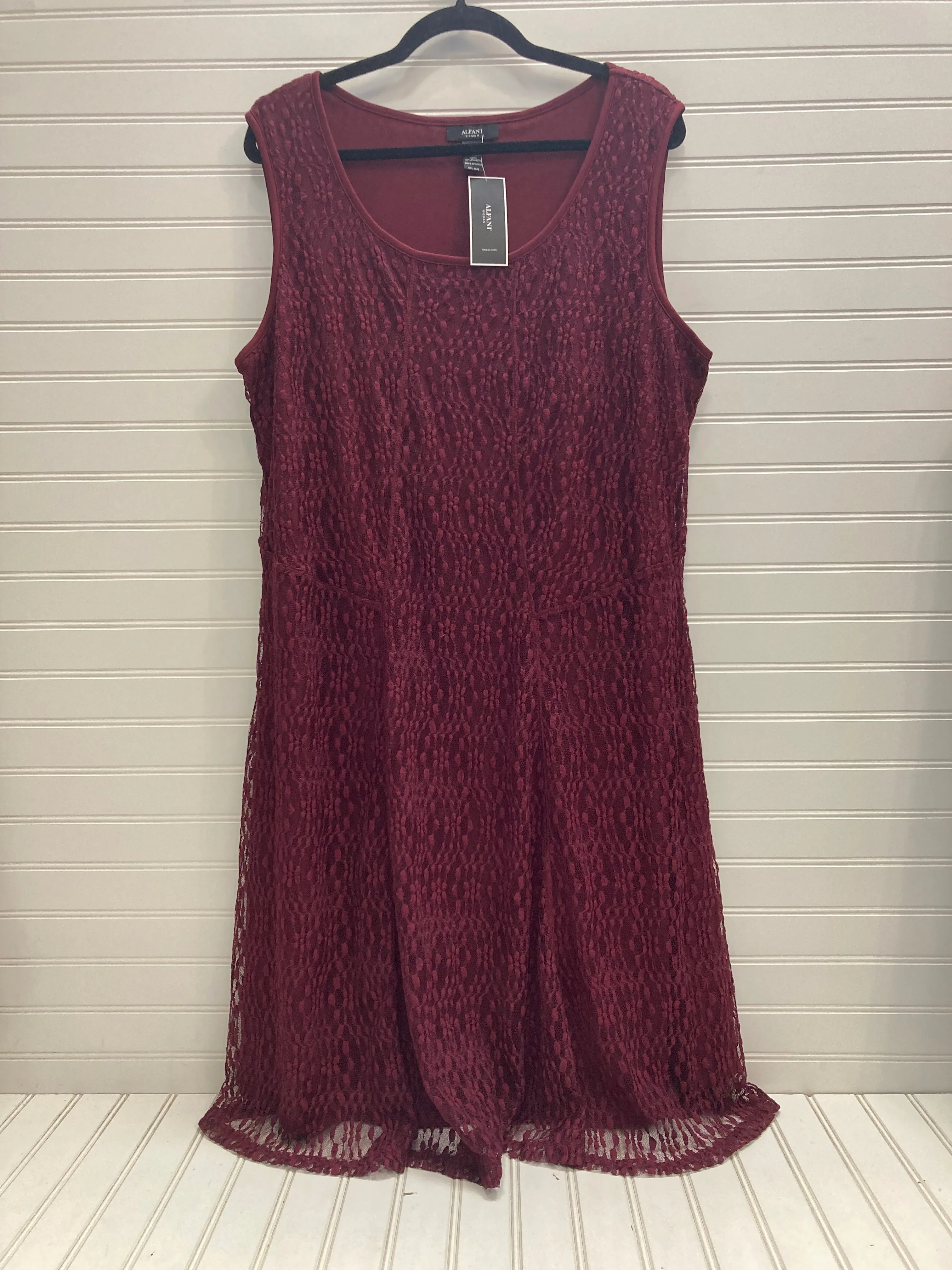 Red Dress Casual Short Alfani, Size 2x