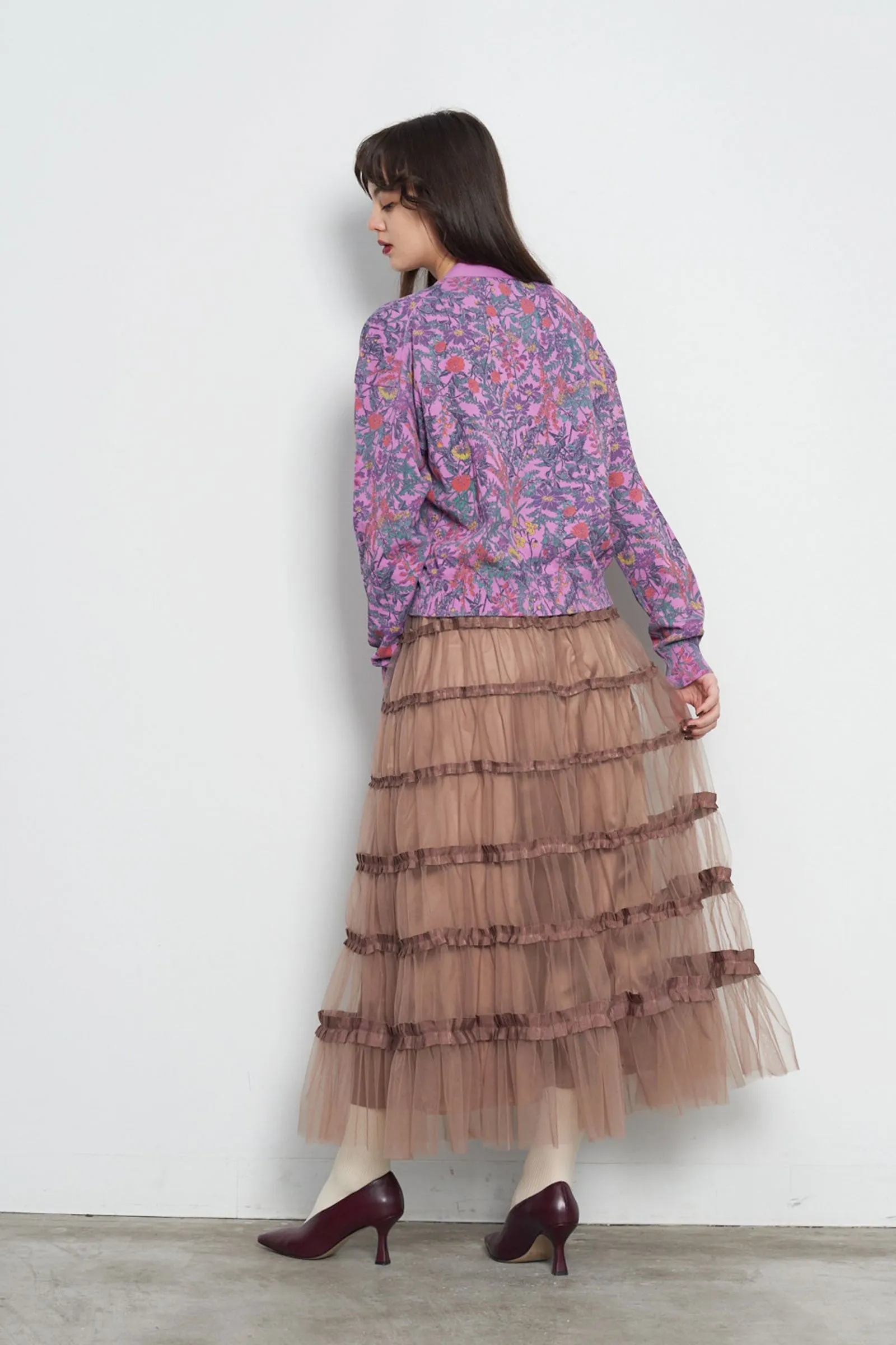 Ribbon Tulle Polyester Skirt