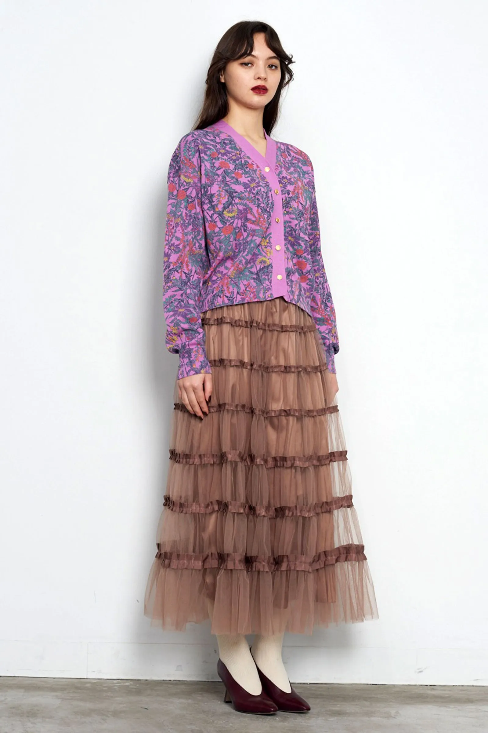 Ribbon Tulle Polyester Skirt