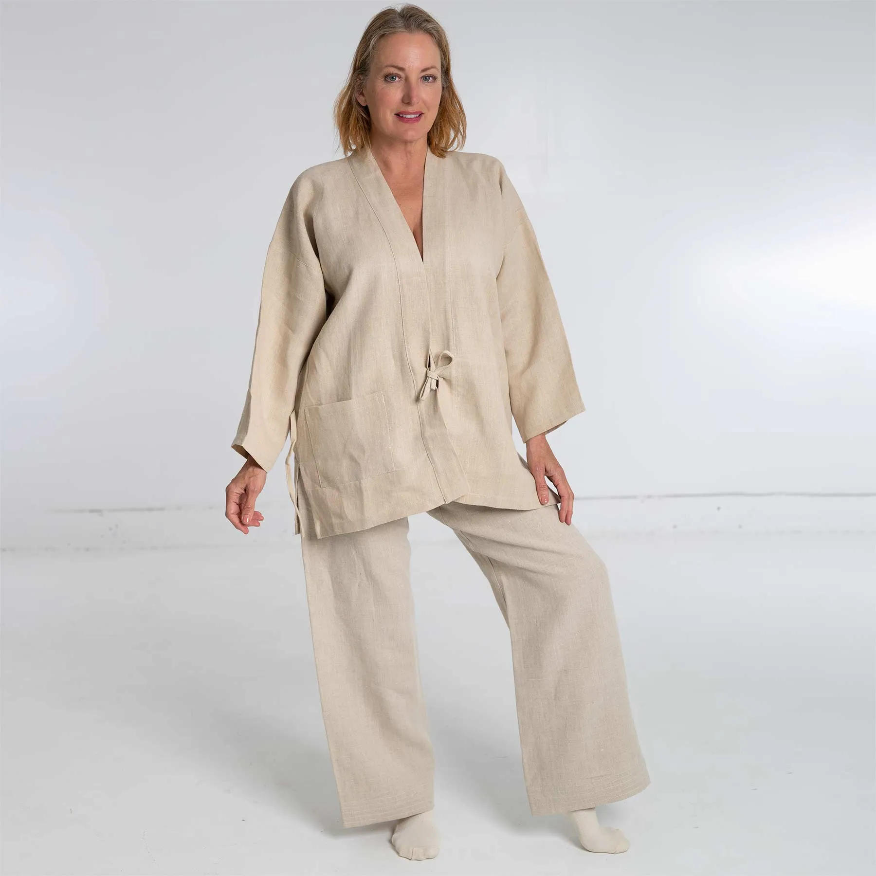 SENSEI 100% Organic Hemp Karate Meditation Jiujitsu Gi Ninja Jinbei Jacket (Unisex)(Discontinued) (FINAL SALE)