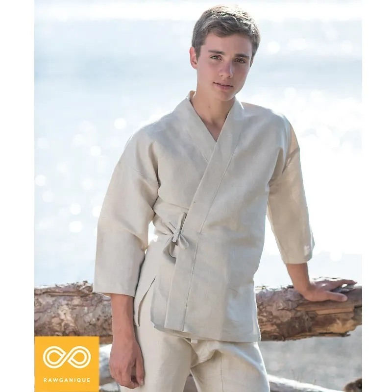 SENSEI 100% Organic Hemp Karate Meditation Jiujitsu Gi Ninja Jinbei Jacket (Unisex)(Discontinued) (FINAL SALE)