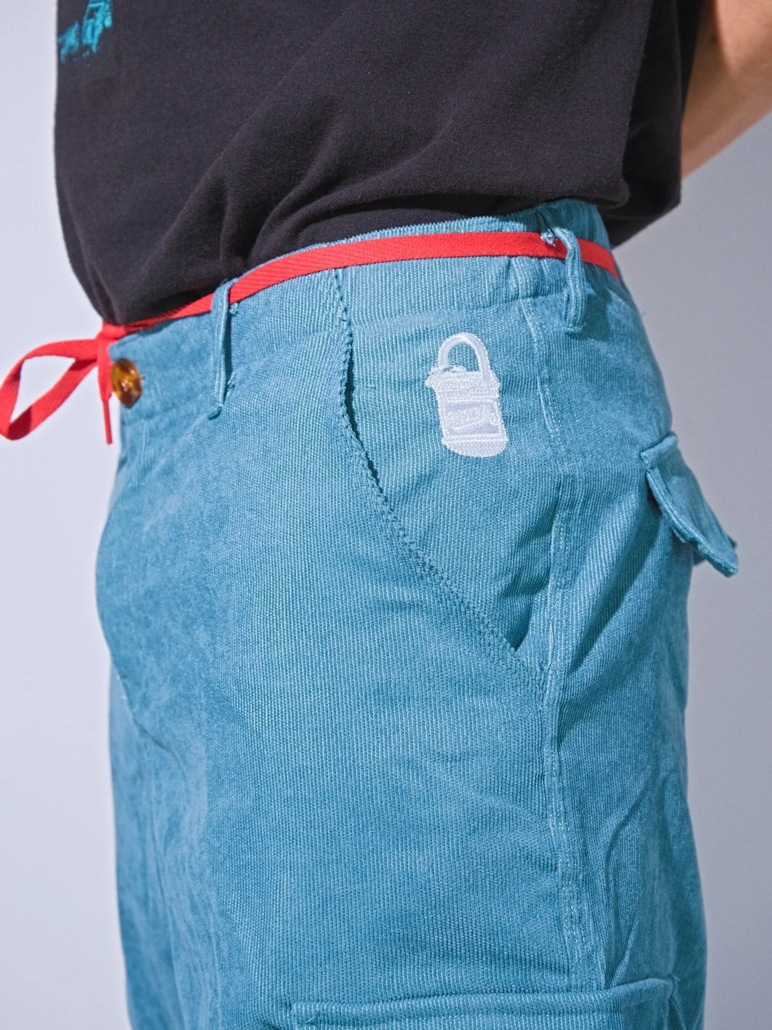 Snack Skateboards - Unlock Coduroy Cargo Pants - Sky Blue - Baggy Fit