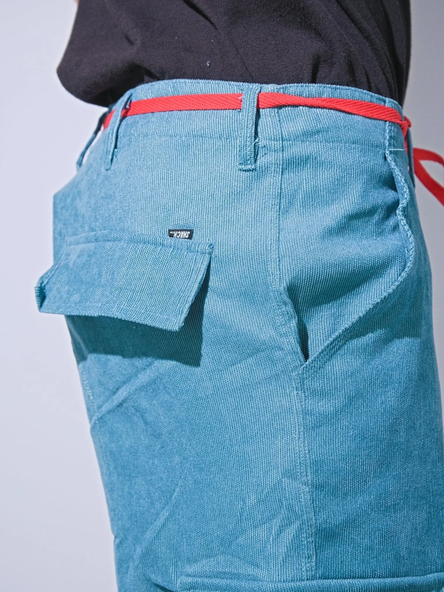 Snack Skateboards - Unlock Coduroy Cargo Pants - Sky Blue - Baggy Fit