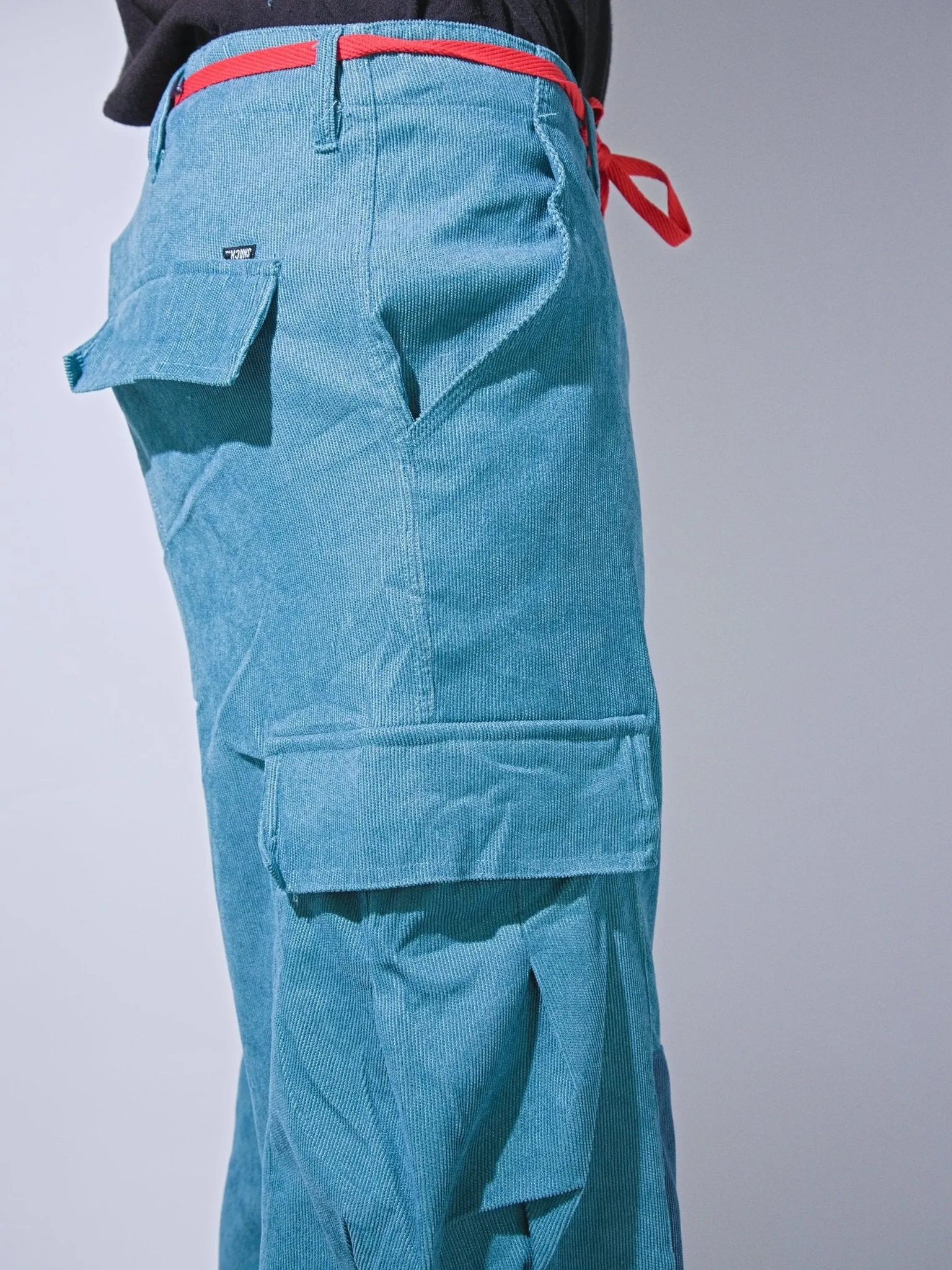 Snack Skateboards - Unlock Coduroy Cargo Pants - Sky Blue - Baggy Fit