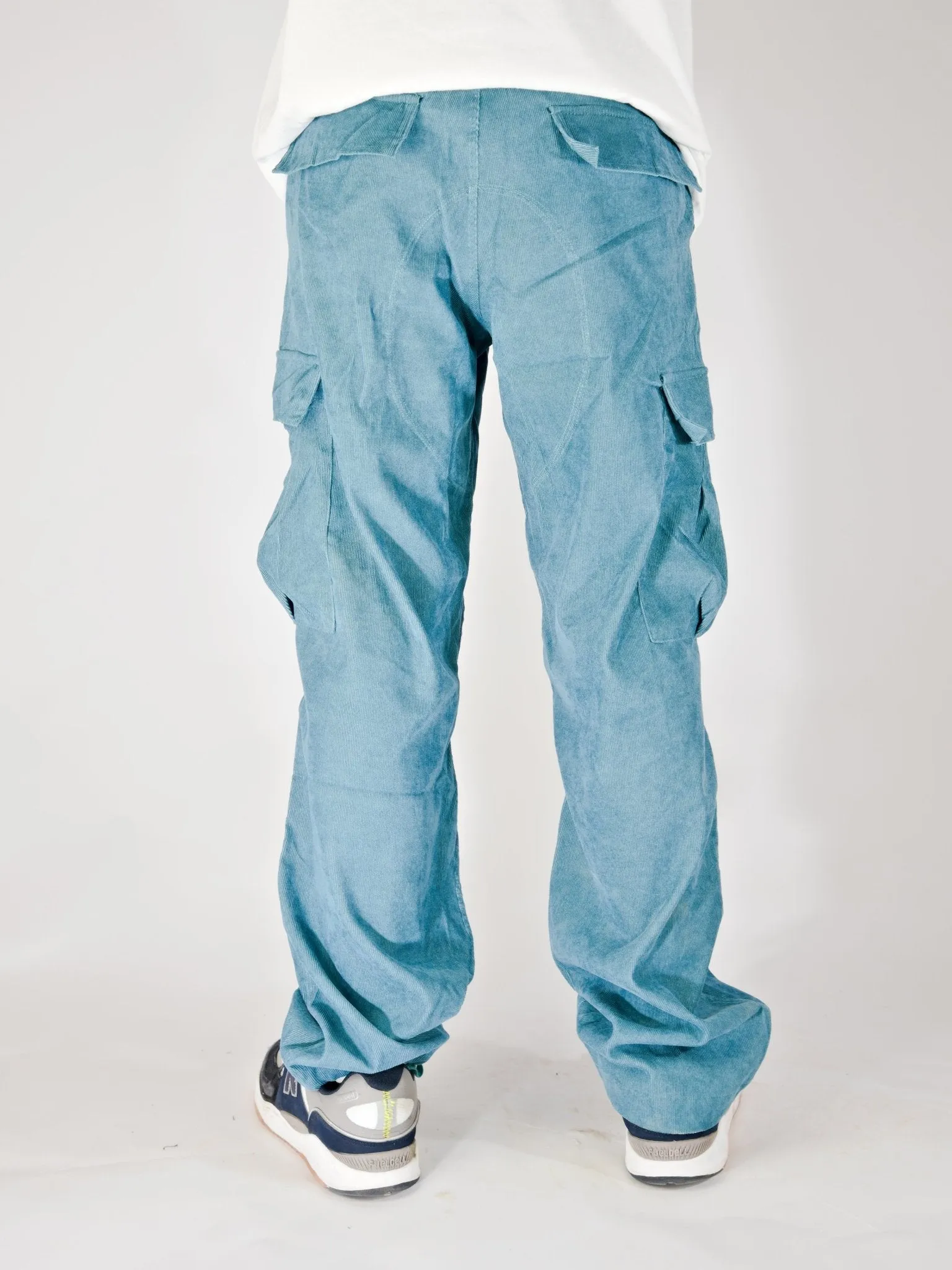 Snack Skateboards - Unlock Coduroy Cargo Pants - Sky Blue - Baggy Fit