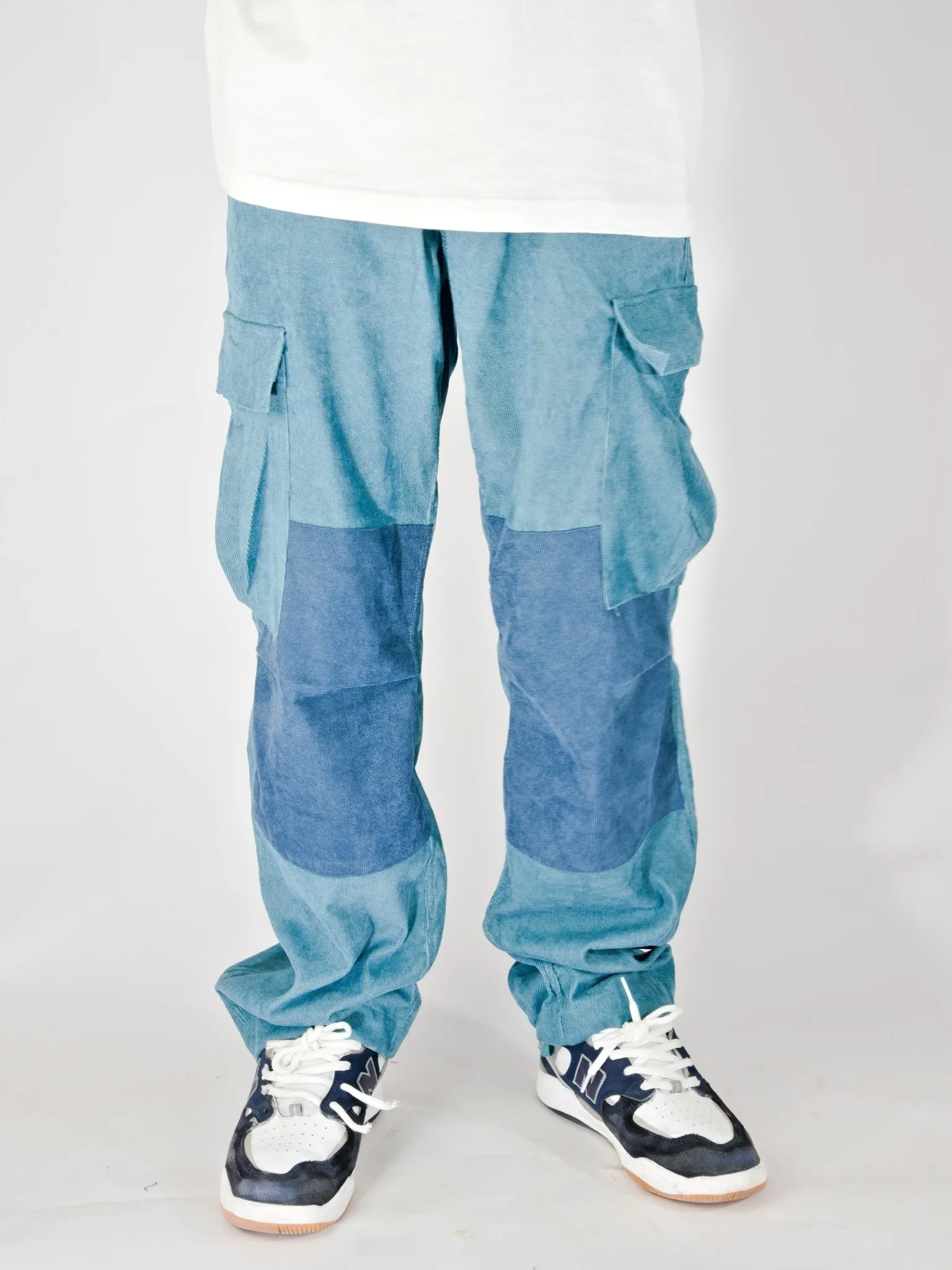 Snack Skateboards - Unlock Coduroy Cargo Pants - Sky Blue - Baggy Fit