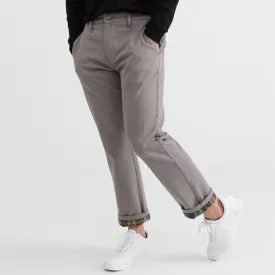 Steel Grey Flannel Lined Chino