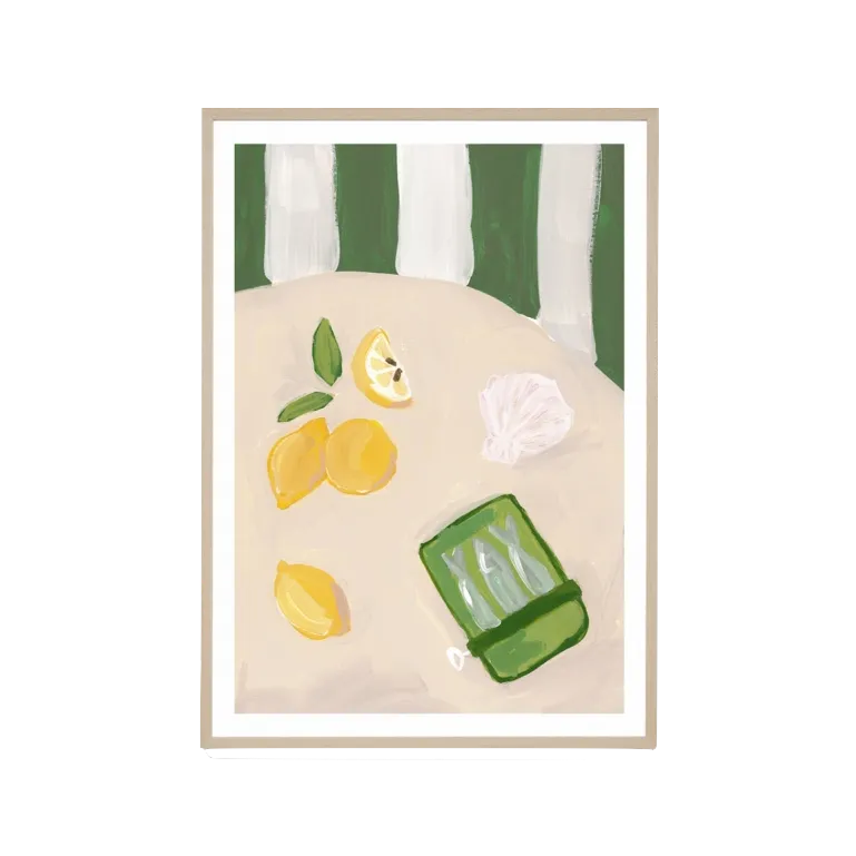 Summer Lunch Alfresco Print | Green