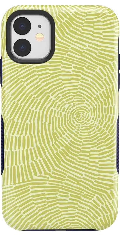 Swirl Away | Tea Green Geometric Case