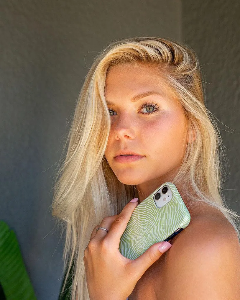 Swirl Away | Tea Green Geometric Case