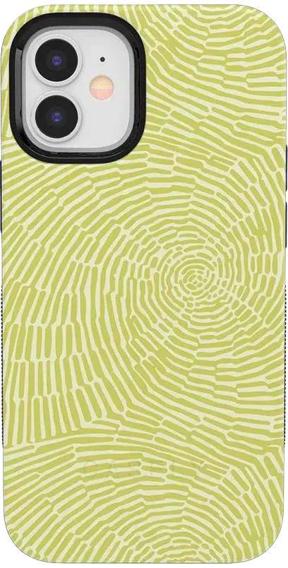 Swirl Away | Tea Green Geometric Case