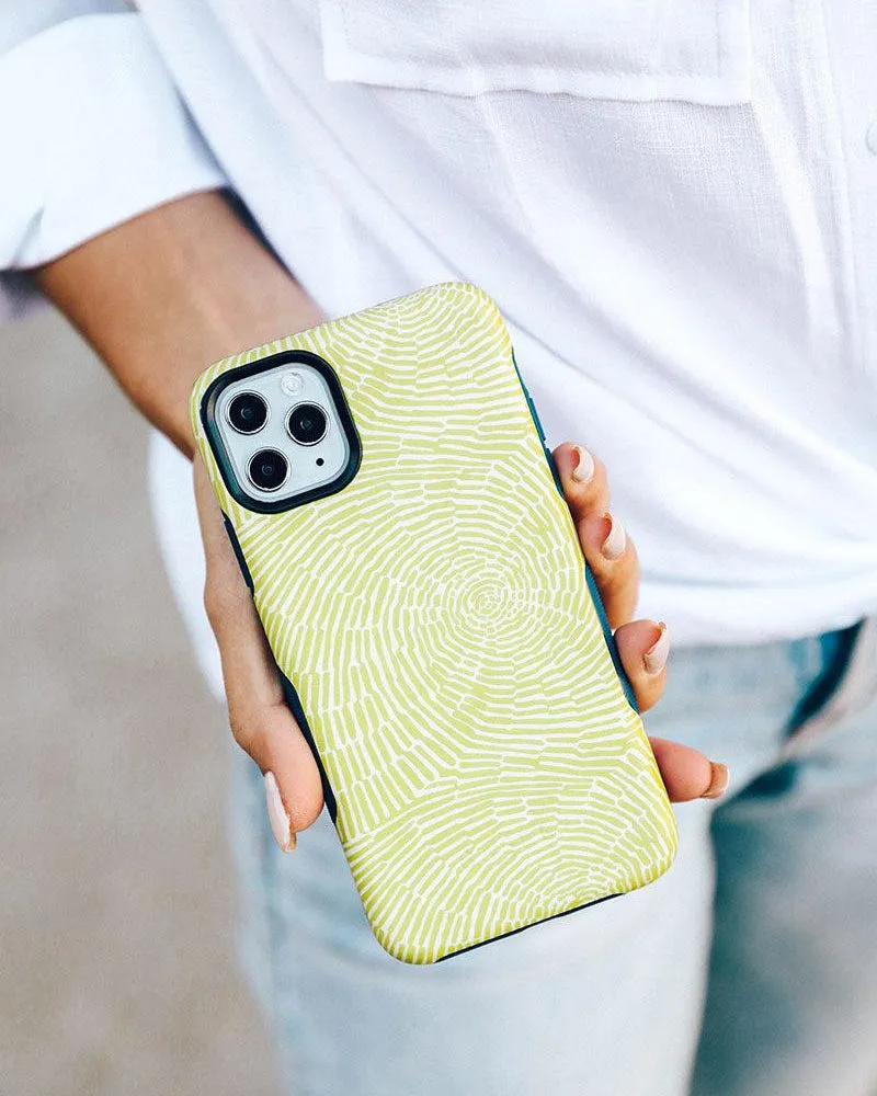 Swirl Away | Tea Green Geometric Case