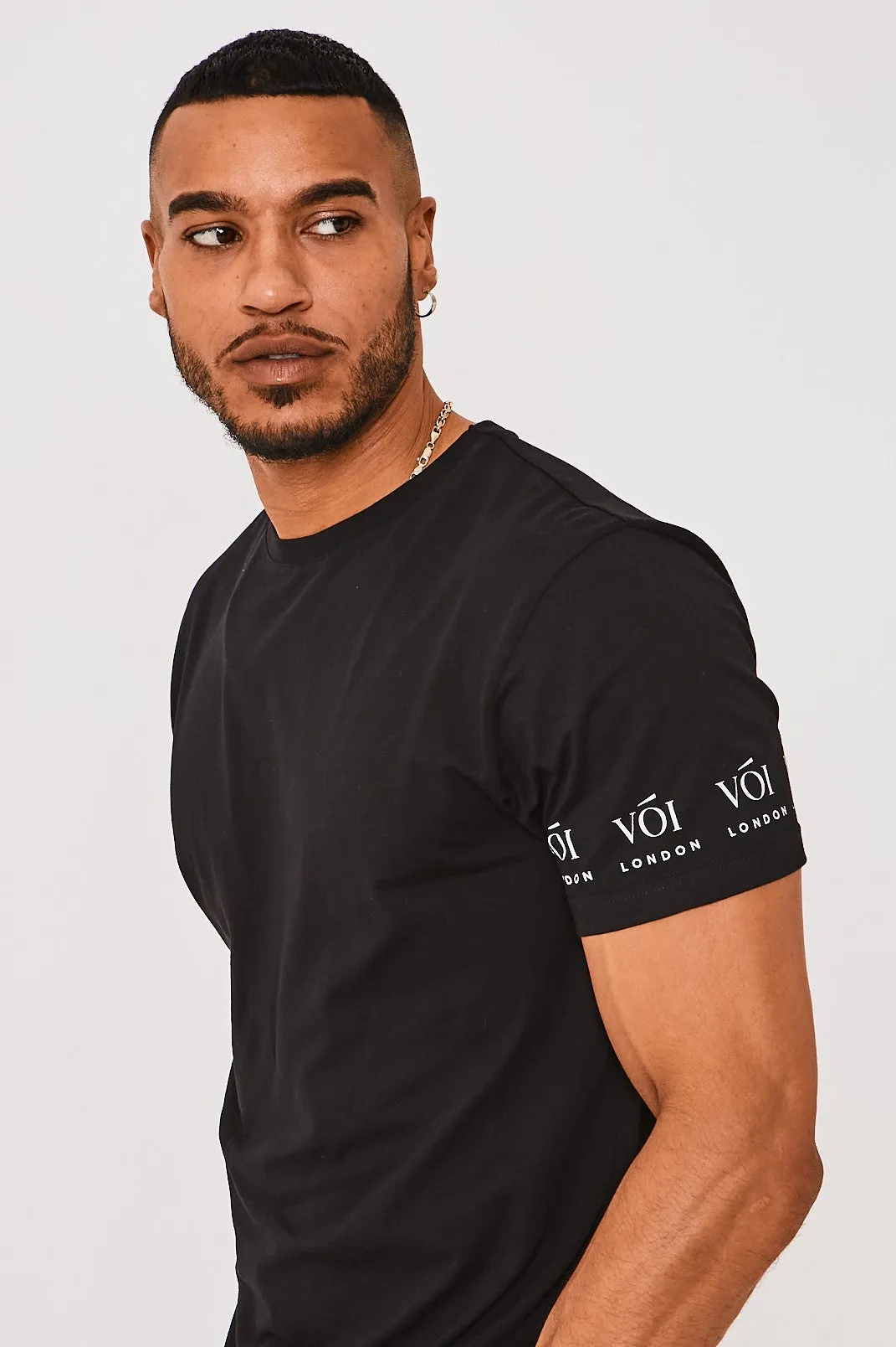 Swiss Cottage T-Shirt & Short Set - Black