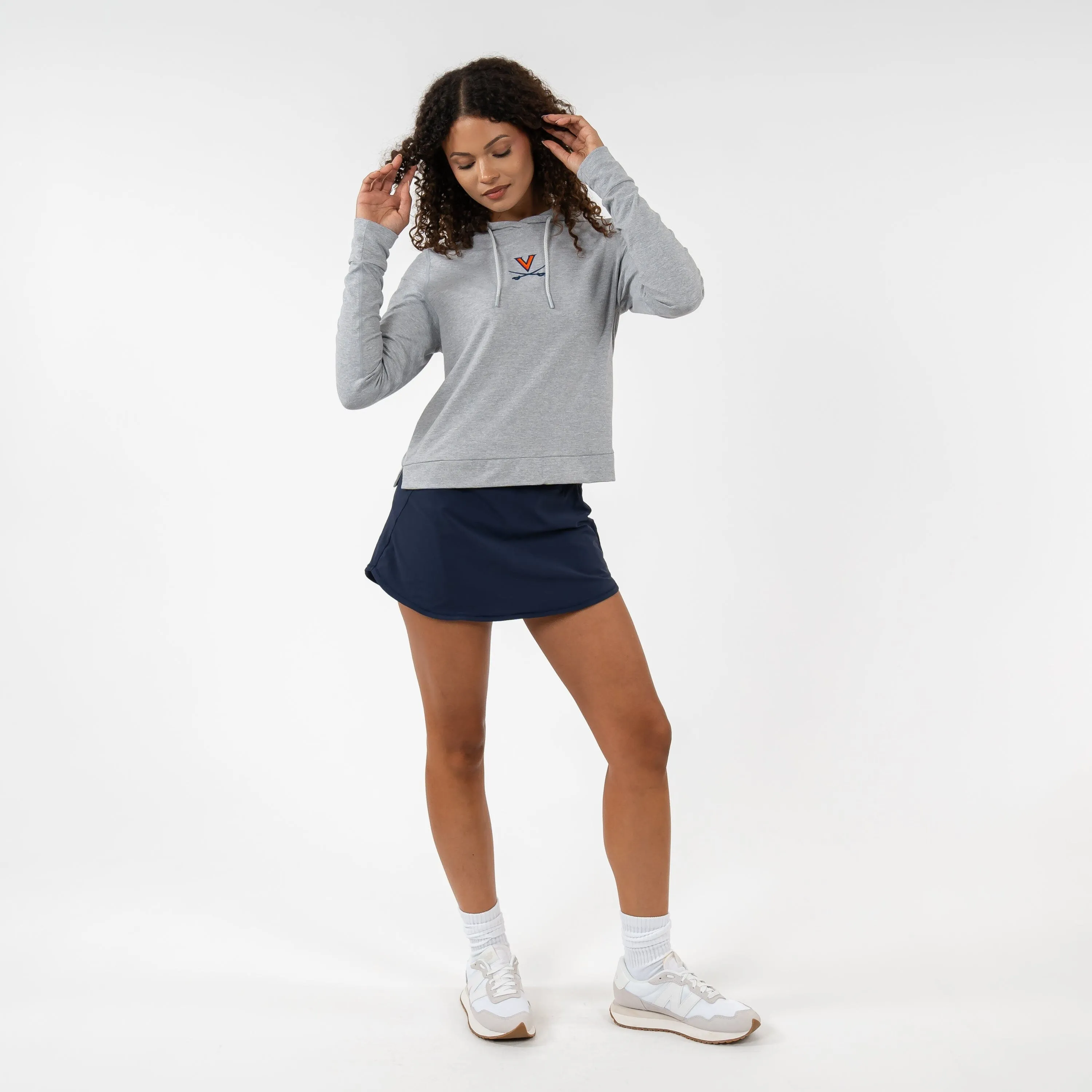 Tempo Collegiate Hoodie - UVA | Heather - Stainless Steel/White - UVA - 1