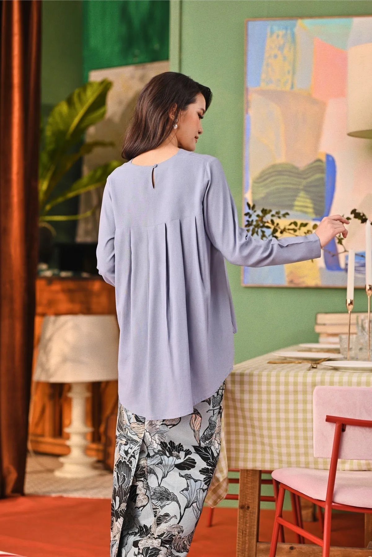 The Capai Women Foxy Blouse - Light Pigeon Blue