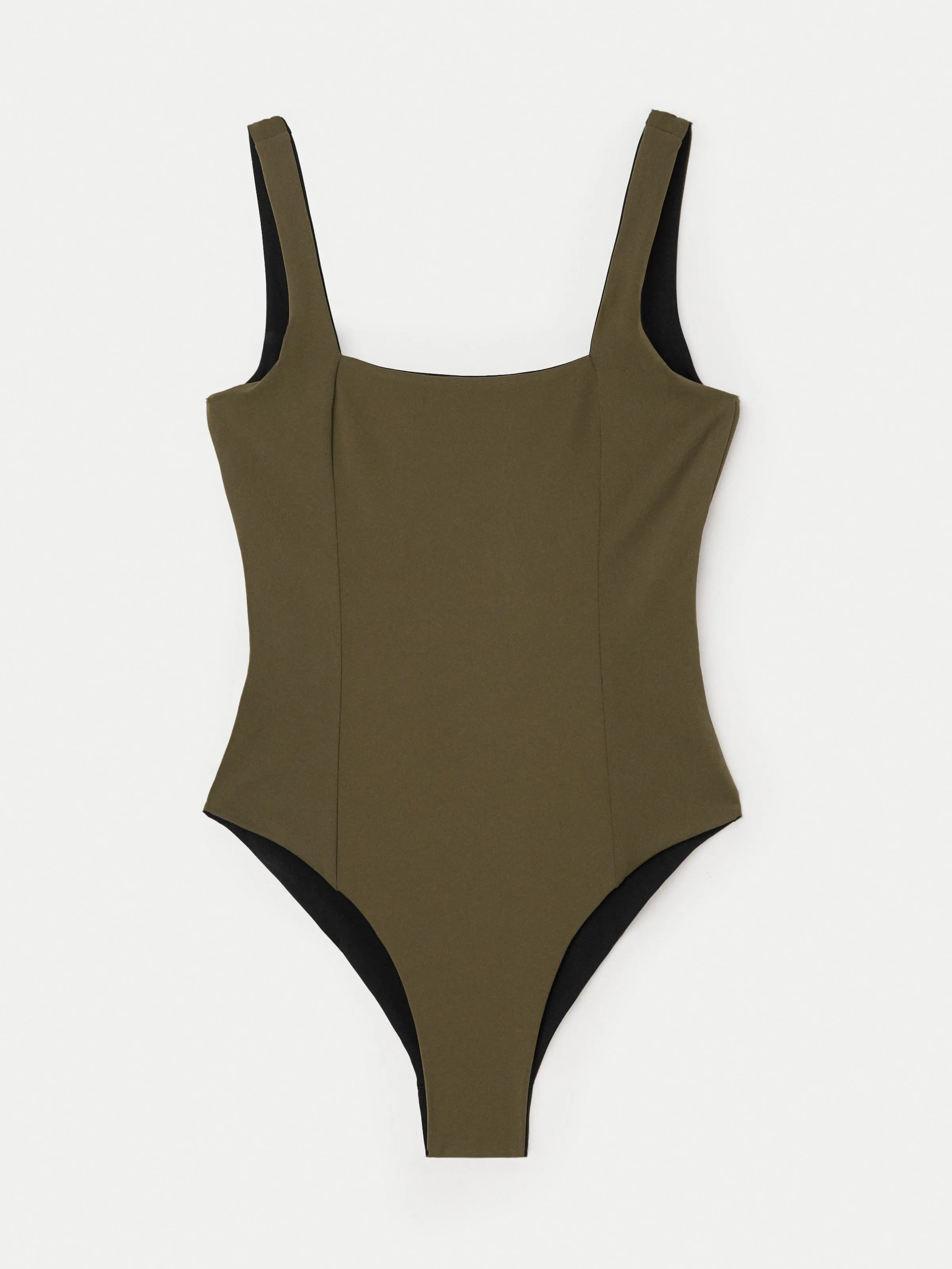 The Classic Reversible Swimsuit in Green