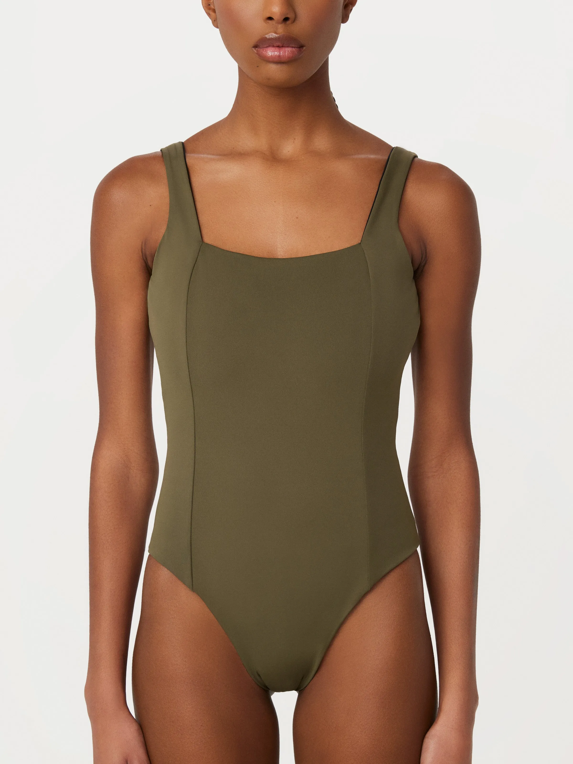 The Classic Reversible Swimsuit in Green