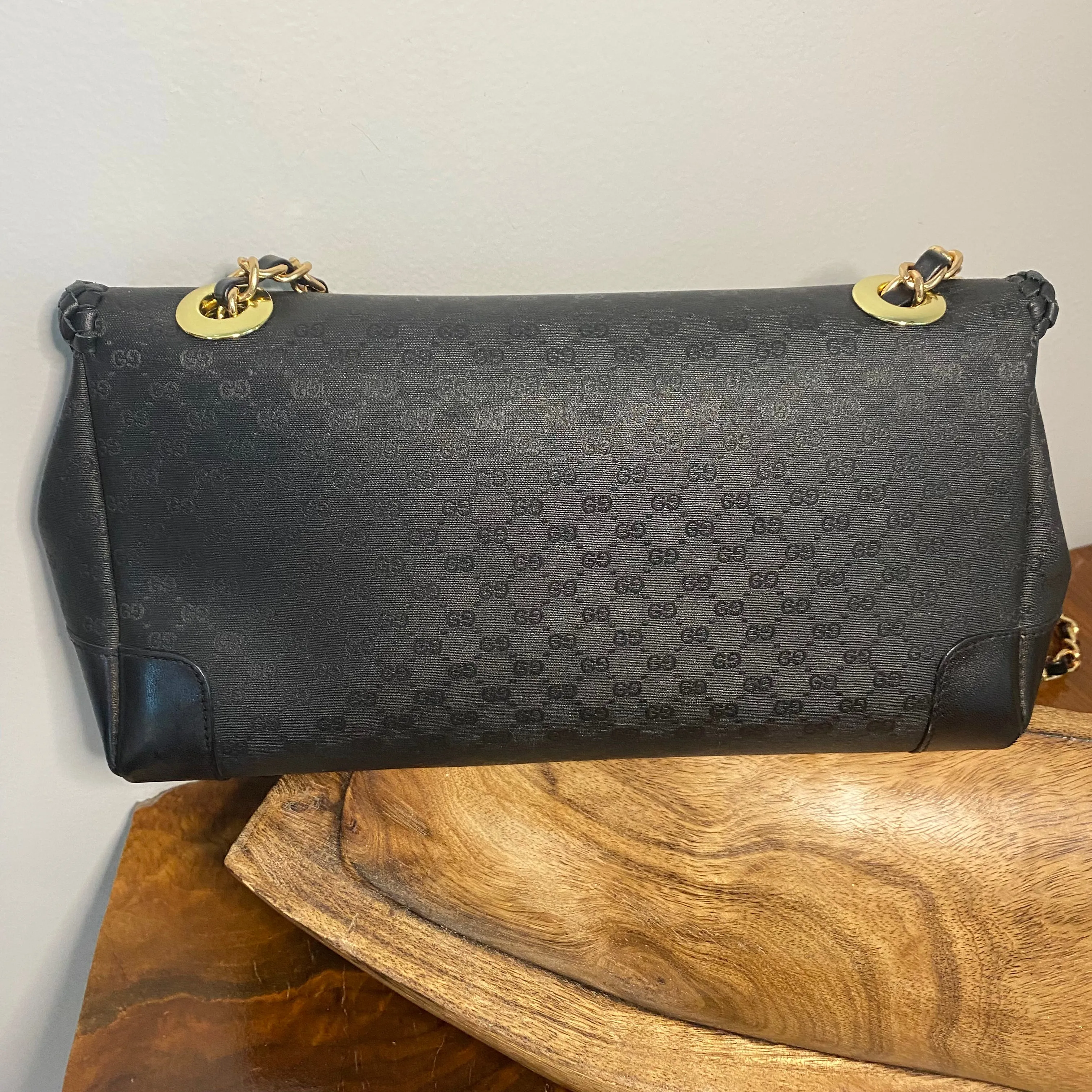 The Crane - Vintage Black Micro GG Shoulder/Crossbody Bag