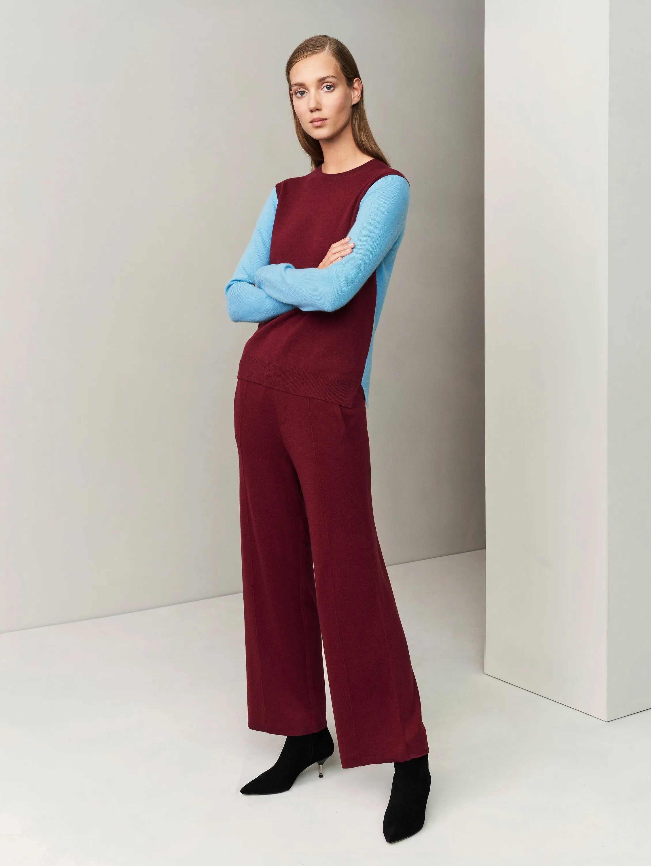 The Structured Trousers - Autumn Burgundy