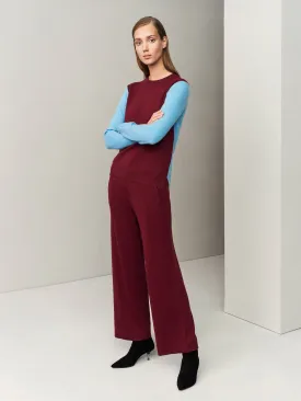 The Structured Trousers - Autumn Burgundy