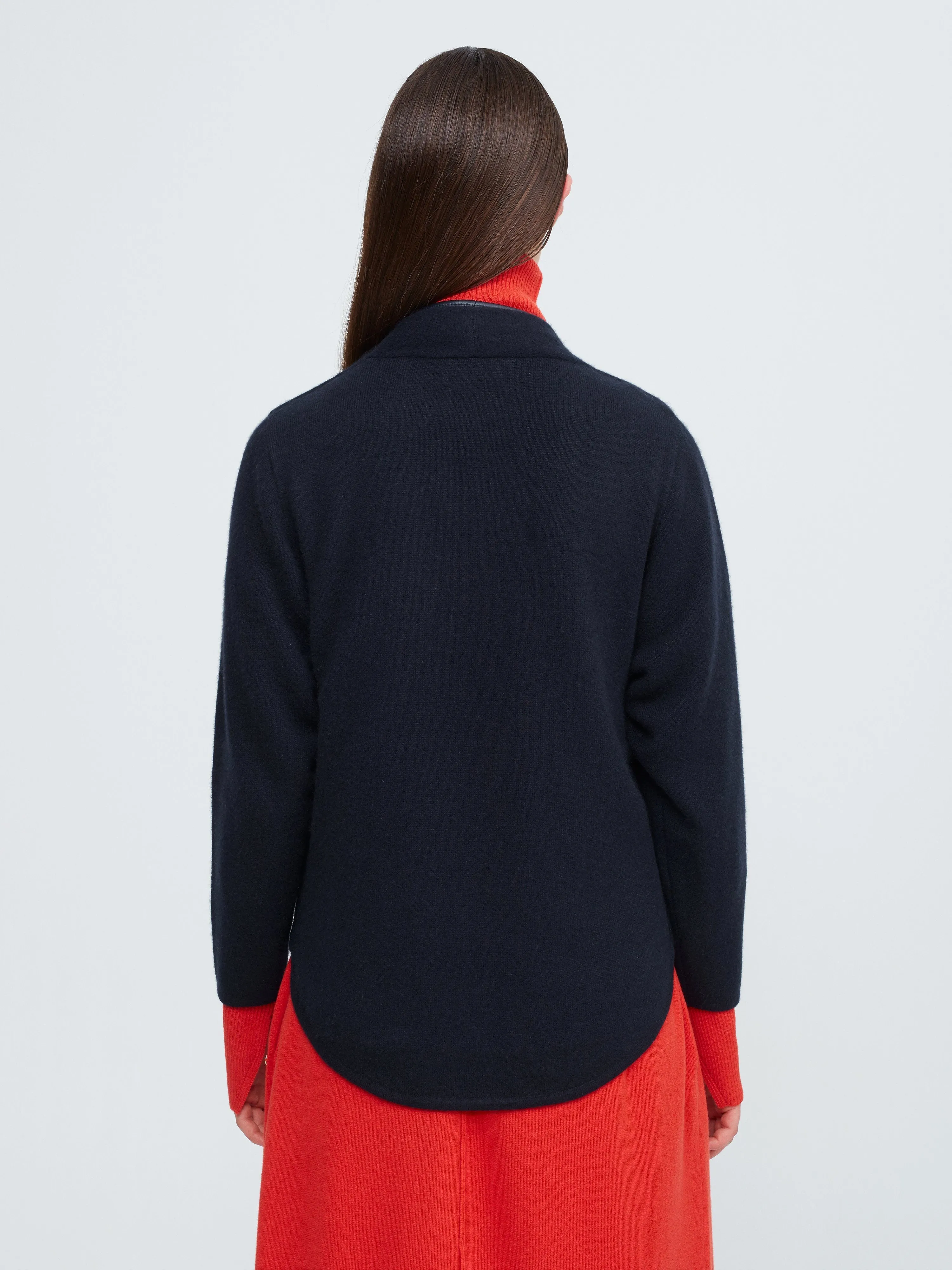 Top-to-Top Cashmere Down Jacket - Dark Navy