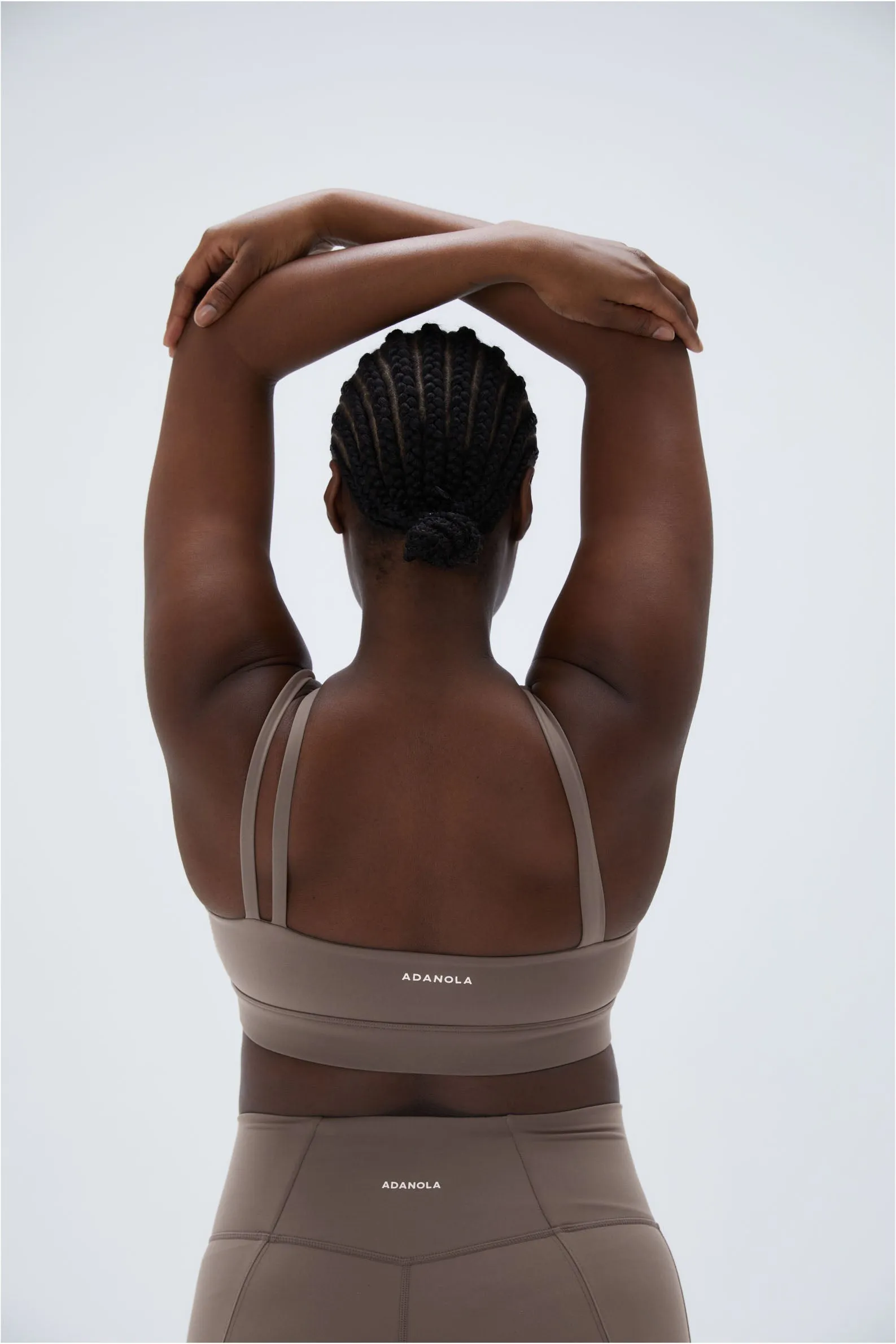 Ultimate Asymmetric Double Strap  Bra - Cocoa Brown