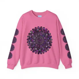 Unisex Heavy Blend™ Crewneck Sweatshirt with Purple Mandala Design