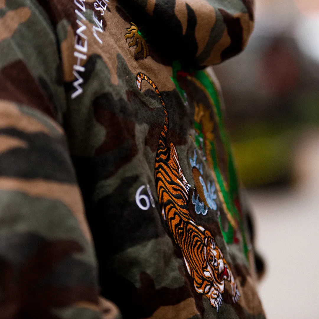 Vietnam Brushed Camo Embroidery Pull Over Hoodie