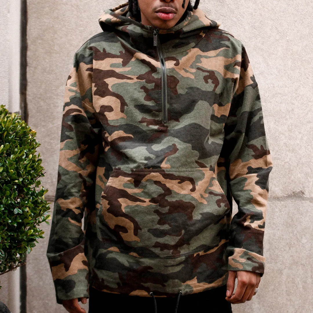 Vietnam Brushed Camo Embroidery Pull Over Hoodie