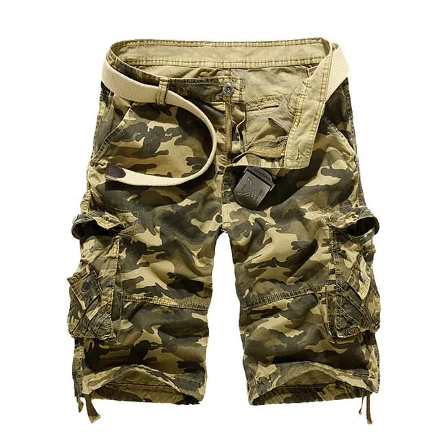 West Louis™ Cotton Camouflage Cargo Shorts