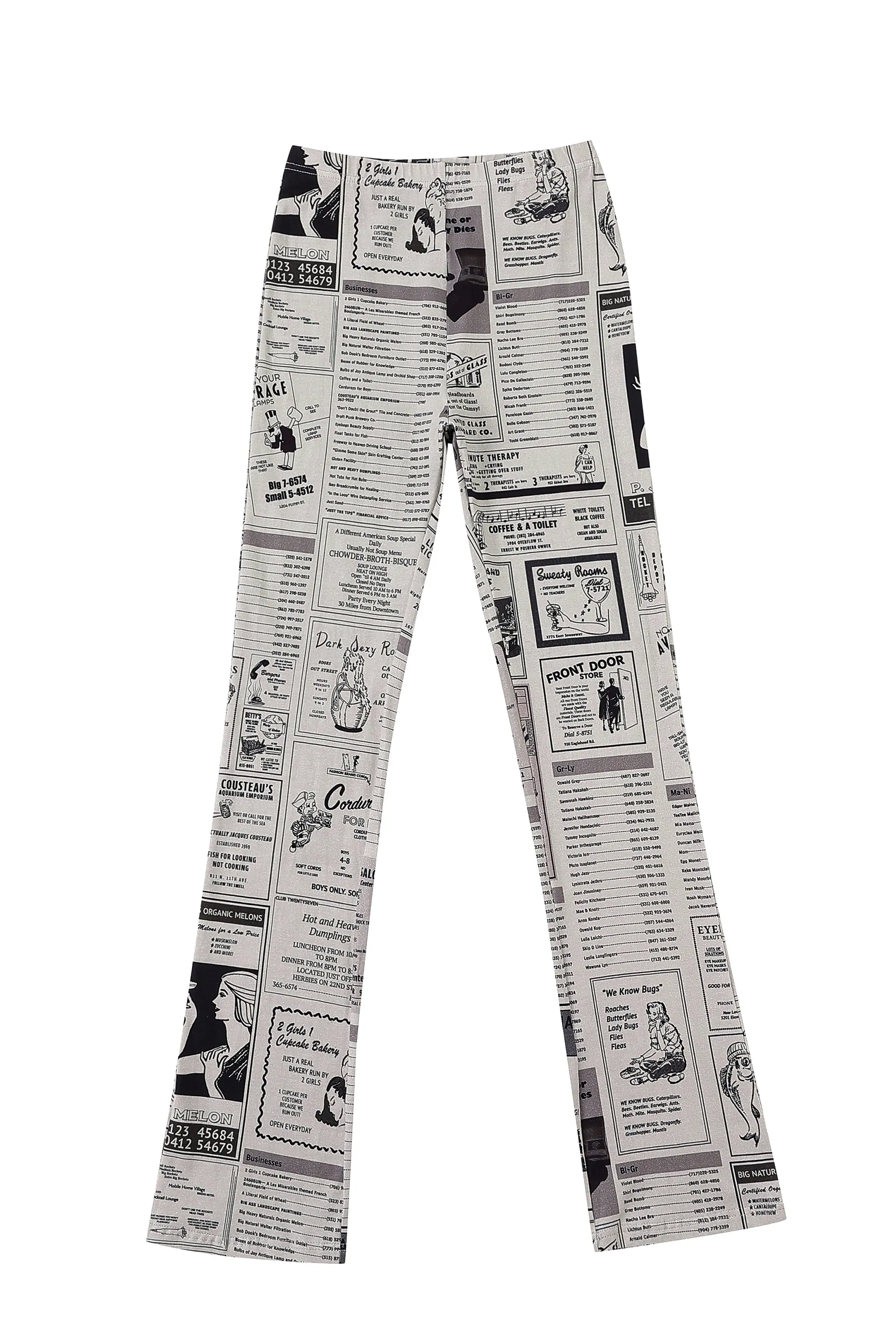 White Pages Cotton Spandex Pants