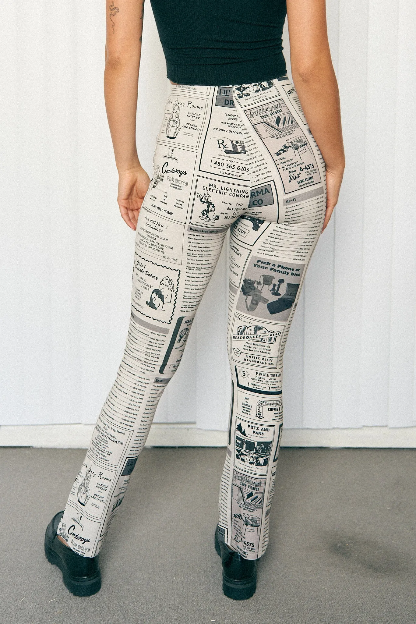 White Pages Cotton Spandex Pants