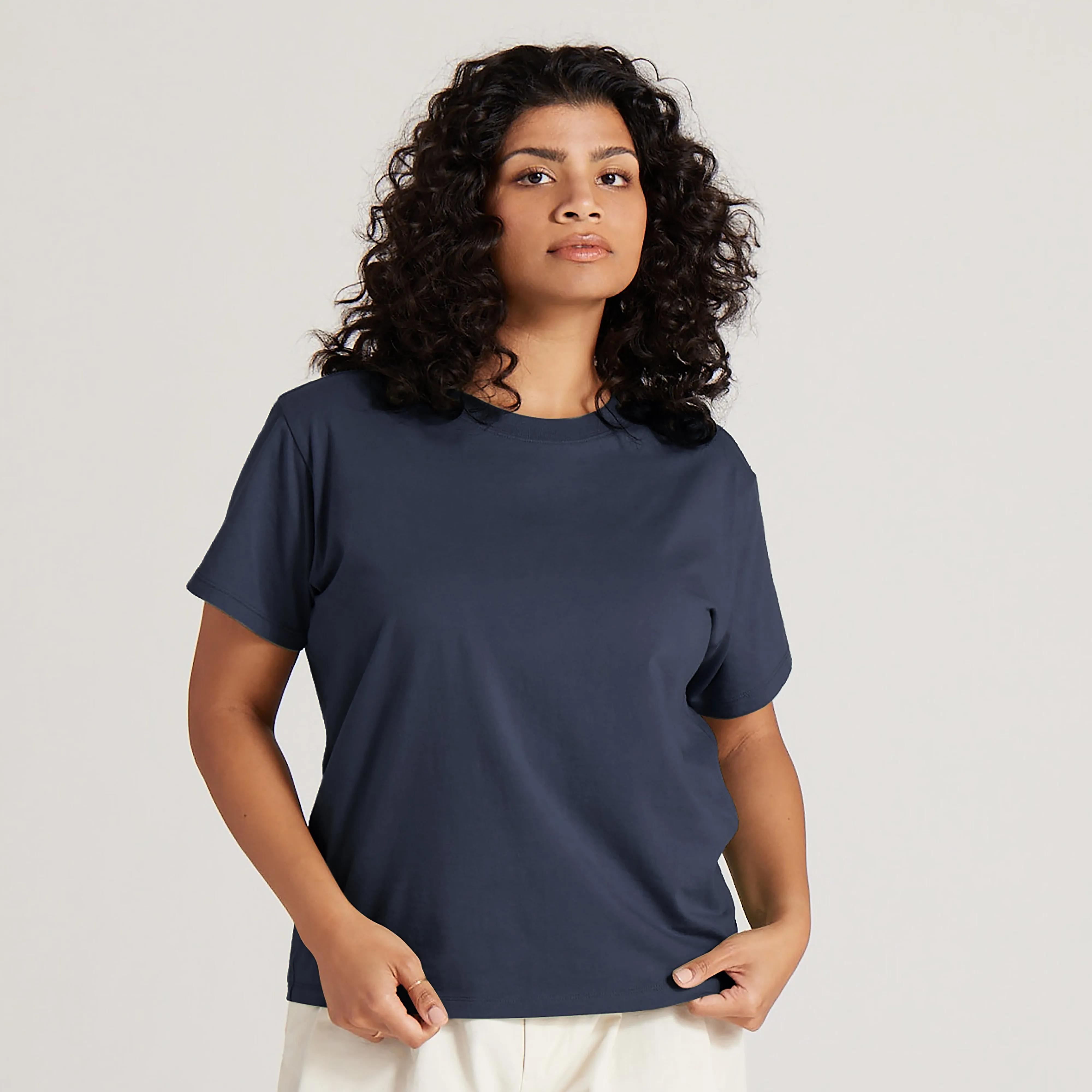 Women's Organic Cotton Tee - Hazy Indigo