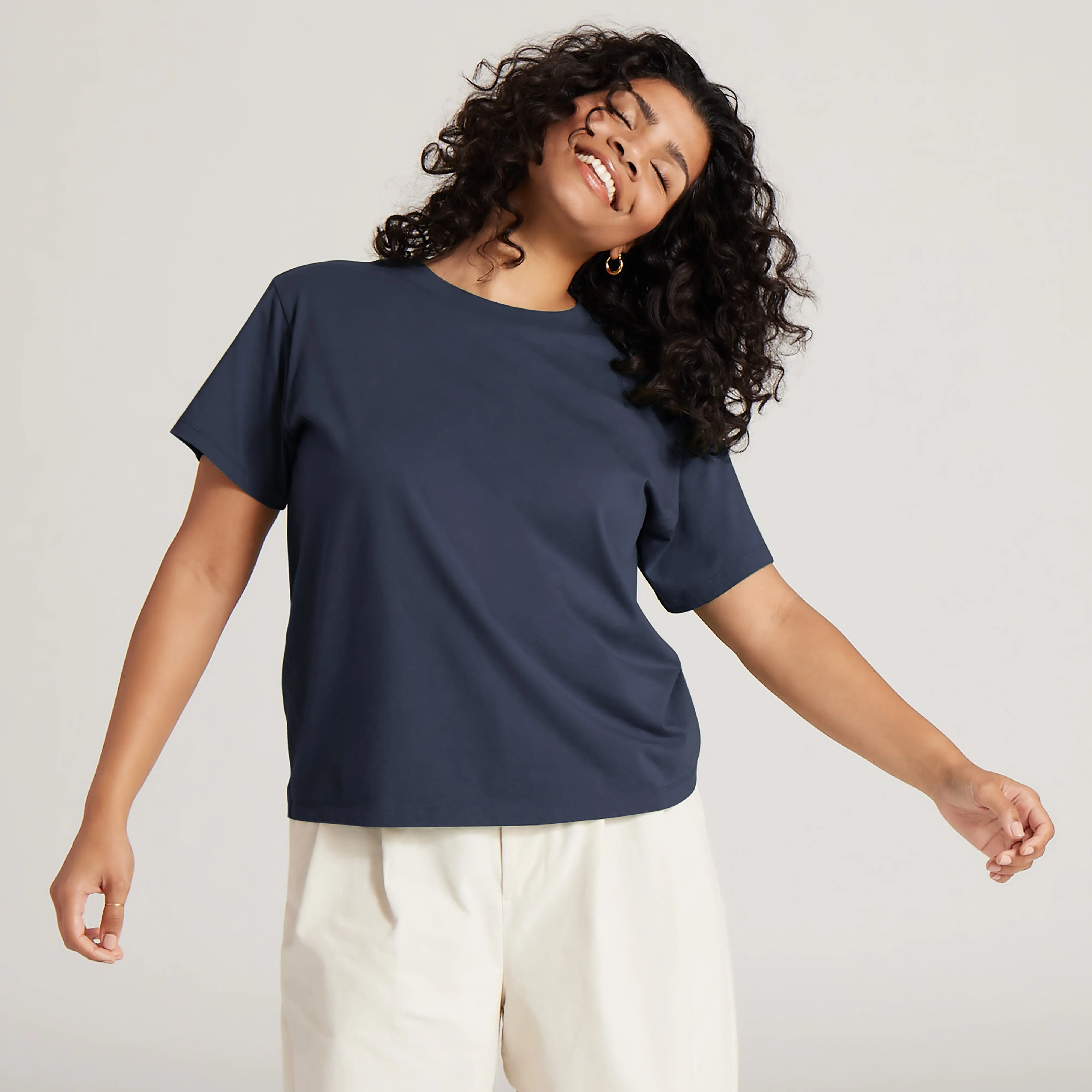 Women's Organic Cotton Tee - Hazy Indigo