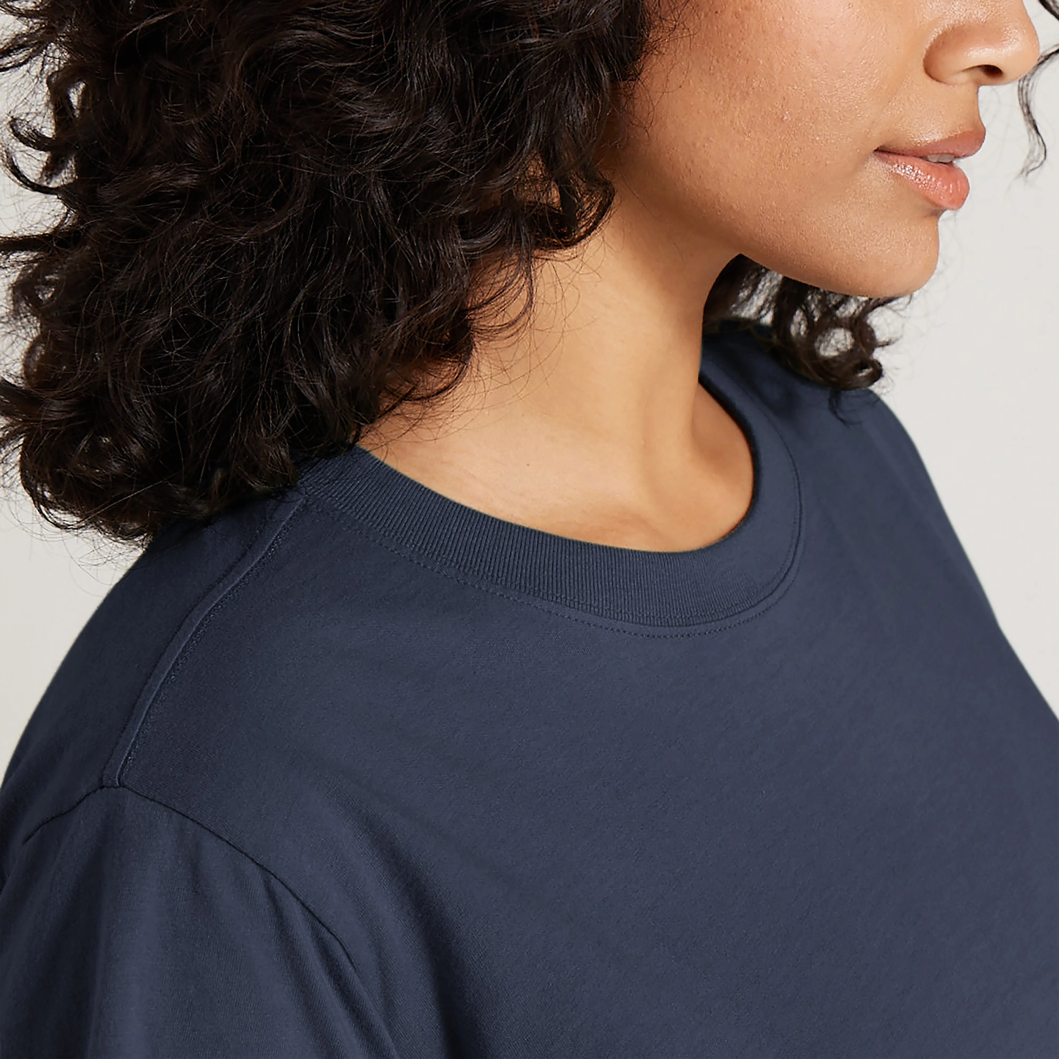 Women's Organic Cotton Tee - Hazy Indigo