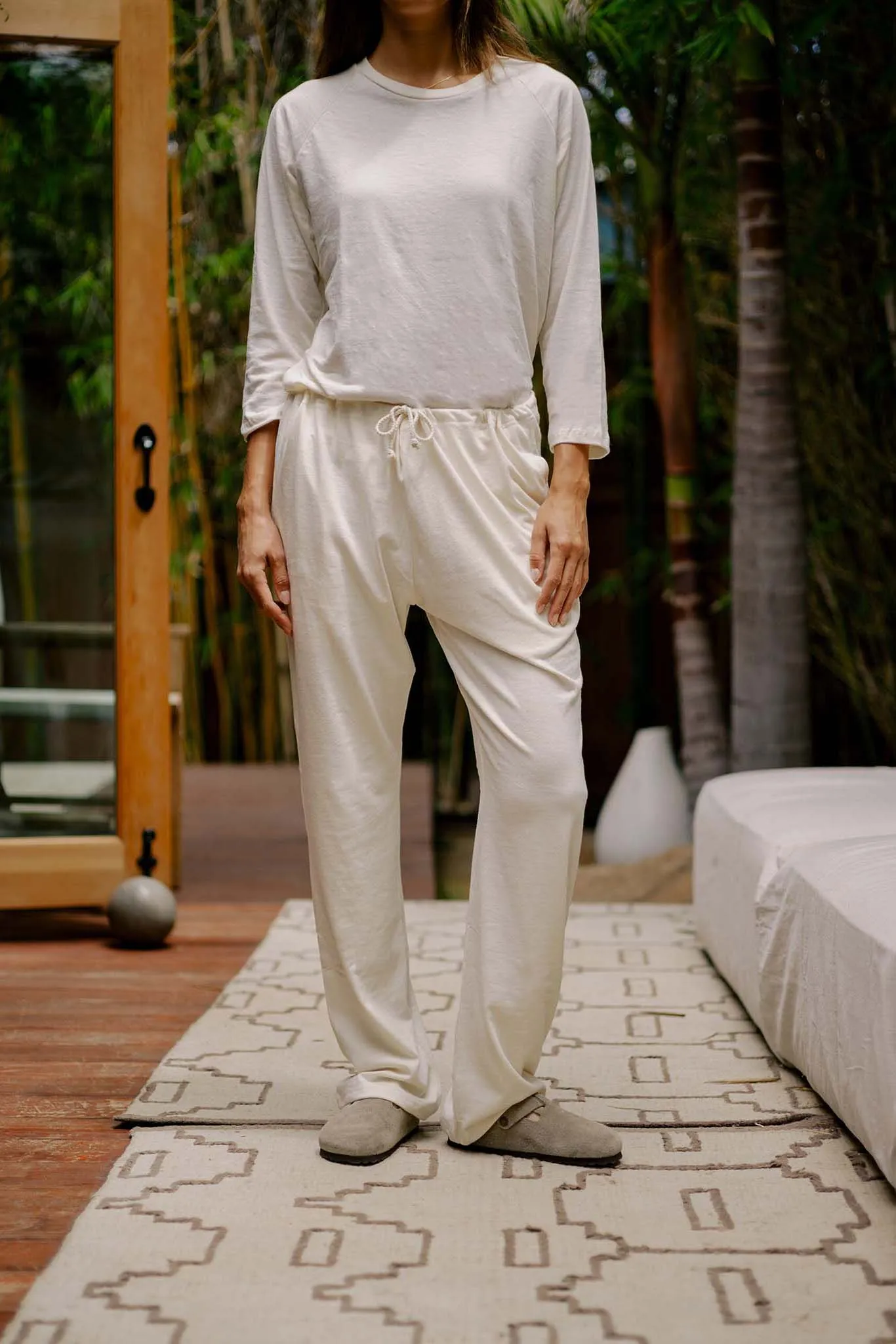 Women's Organic Lounge Pants in Natural